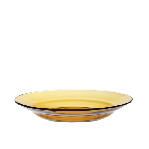 Assiette creuse en verre 23 cm, ambre clair - Duralex
