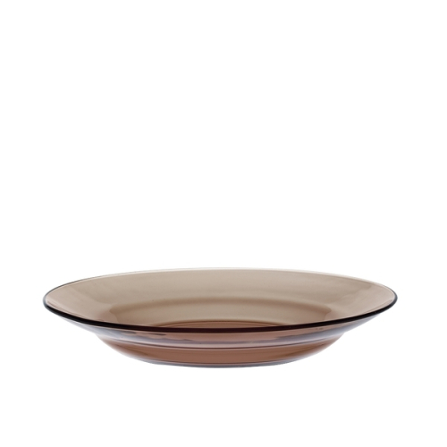 Assiette creuse en verre 23 cm, Sépia clair - Duralex