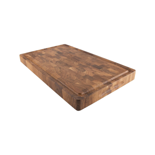 Planche à découper en bois de chêne avec goulotte, 30x20x3 cm - Culimat