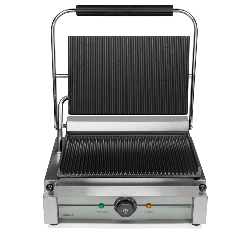 Grille de serrage pour panini, nervurée - Exxent