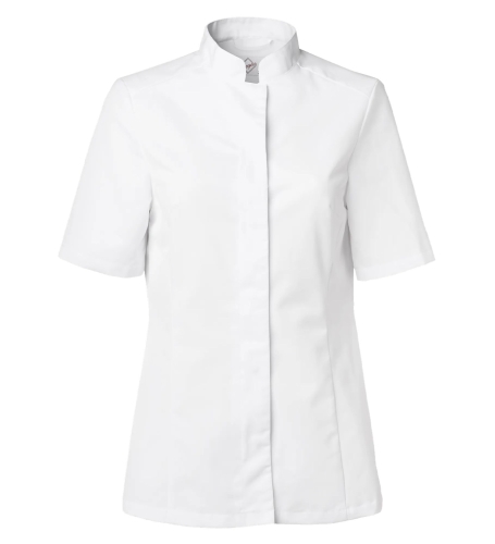 Veste de cuisinier, manches courtes, femme, blanc - Segers