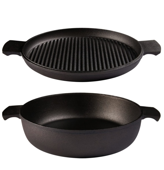 Poêle à frire + Poêle gril, 27 cm - Skeppshult