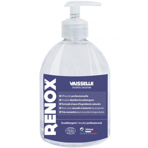 Renox, Liquide vaisselle bio, 500 ml - Cristel