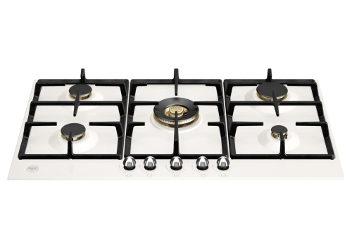 Table de cuisson à gaz Heritage, 90 cm, blanc ivoire - Bertazzoni