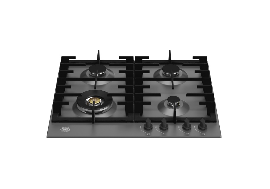 Noir mat, plaque de cuisson à gaz, 60 cm, Moderne - Bertazzoni