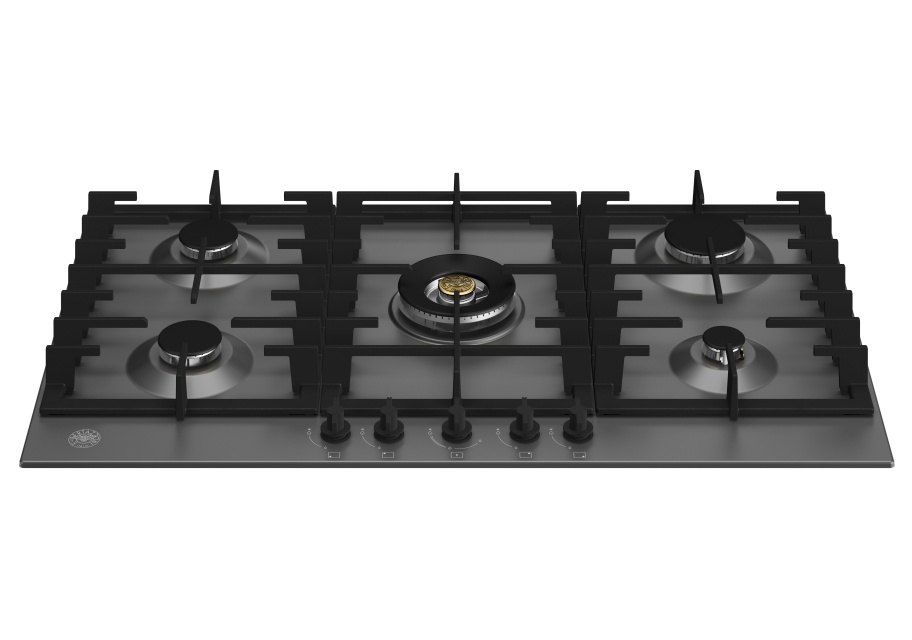 Noir mat, plaque de cuisson à gaz, 90 cm, Moderne - Bertazzoni