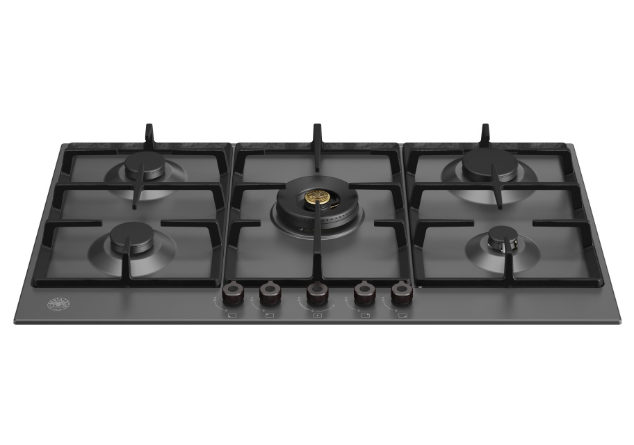 Table de cuisson à gaz noir mat, 90 cm, Professional - Bertazzoni