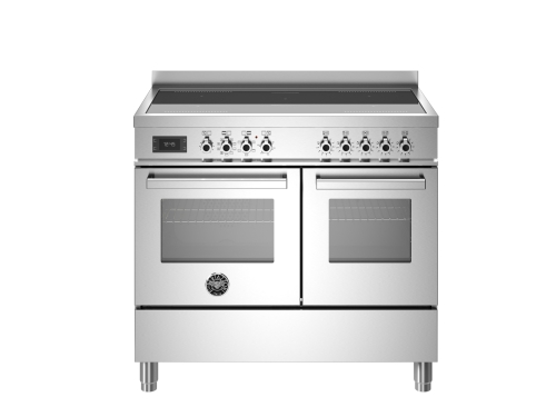 Plaque à induction Professional, 100 cm, 5 Zones, Double four, Inox - Bertazzoni