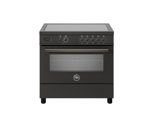 Plaque à induction Professional, 90 cm, 5 zones, four simple, Carbonio - Bertazzoni