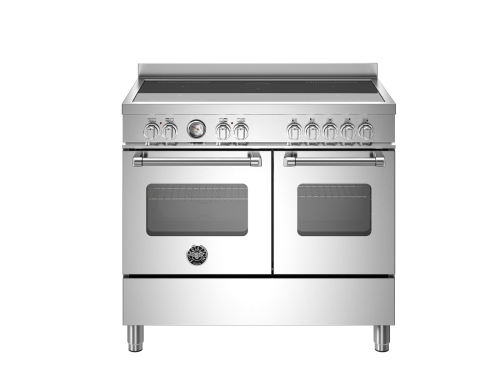 Plaque à induction Master, 100 cm, 5 Zones, Double four, Inox - Bertazzoni