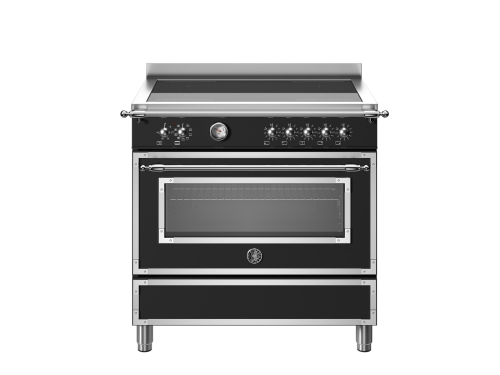 Plaque de cuisson à induction Heritage, 90 cm, 5 Zones, Four simple, Noir mat - Bertazzoni