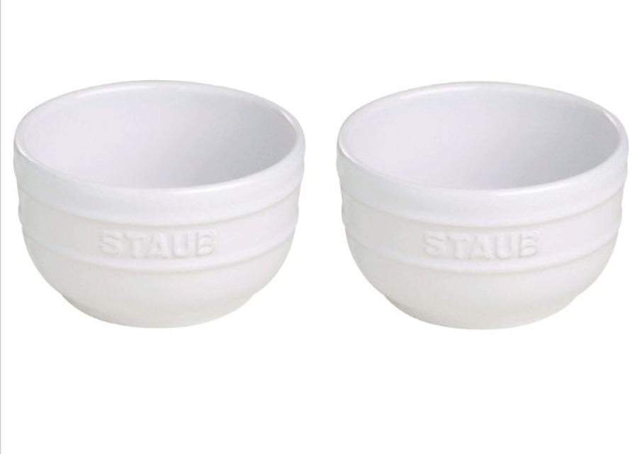 Ramequins en grès, pack de 2, 8cm, Blanc - Staub