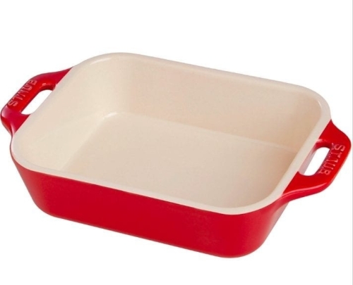 Plat rectangulaire, rouge - Staub