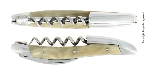 Couteau de sommelier en corne brillante, poli, Tradition - Forge de Laguiole