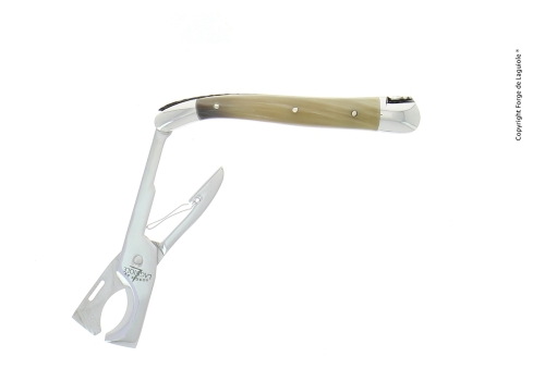 Pince à cigares, manche en Corne Légère, poli - Forge de Laguiole