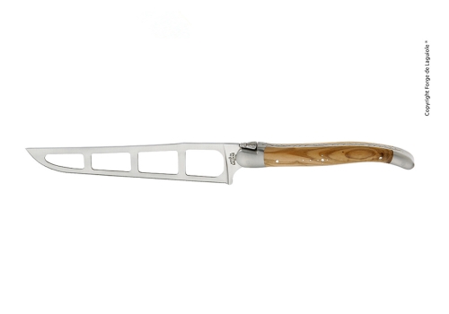 Couteau à fromage, manche en olive, poli, R. Barthélemy - Forge de Laguiole