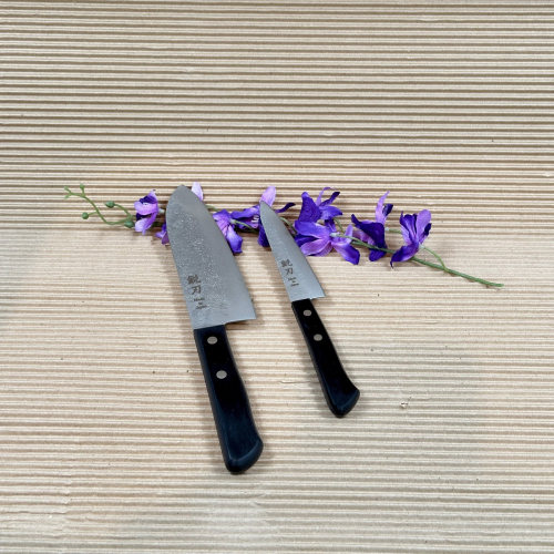 Set de couteaux, Rustic, Petty & Santoku - Surudoi