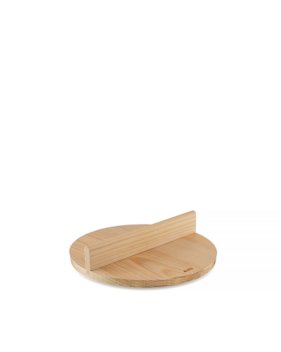 Otoshibuta, bouchon égouttoir japonais en bois 23cm, Convivio - Alessi