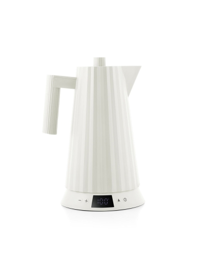 Bouilloire avec contrôle de la température, Plissé, Blanc - Alessi
