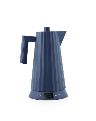 Bouilloire avec contrôle de la température, Plissé, Bleu - Alessi