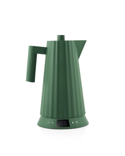 Bouilloire avec contrôle de la température, Plissé, Vert - Alessi