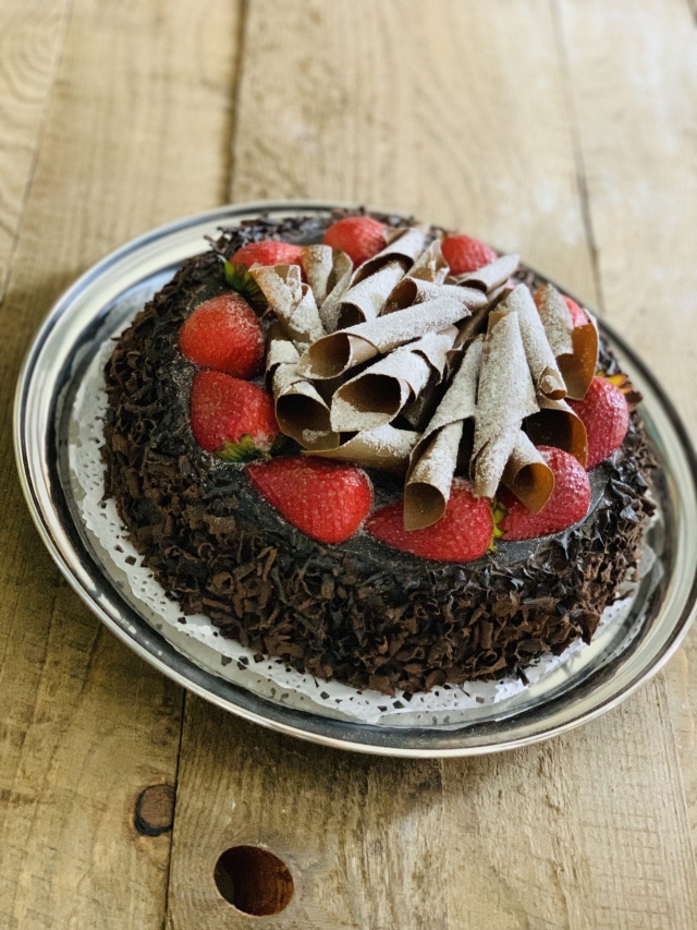 Plat à gâteau en inox, 32 cm