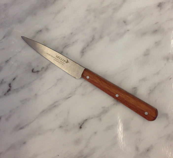 Couteau à steak/Couteau passe-partout 8 cm, Manche bois - Déglon