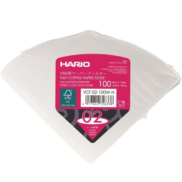 Filtre V60 02, 100 pièces - Hario