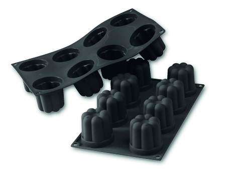 Moule à pâtisserie en silicone, bavaroise, 8 pcs - Martellato