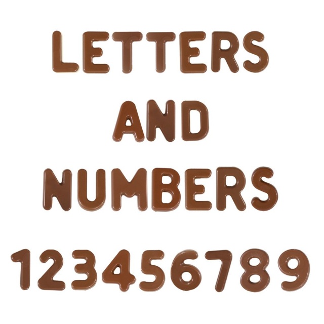 Lettres et chiffres en forme de praliné - Martellato
