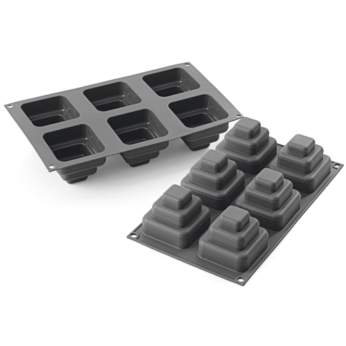 Moule à pâtisserie en silicone, carré en trois plans - Martellato