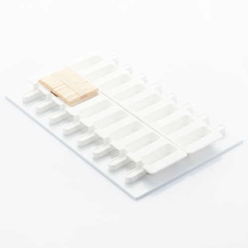 Moule à glace en silicone, Brick mini, 2 moules de 8 verres + 50 bâtonnets - Martellato