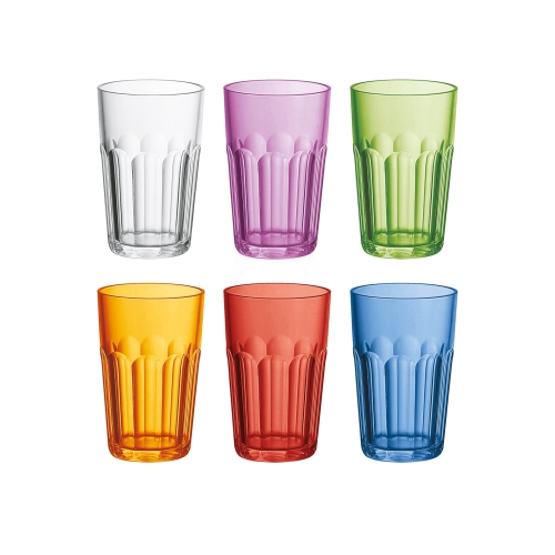 Verres à boire en plastique, 42 cl, Happy Hour, lot de 6 - Guzzini