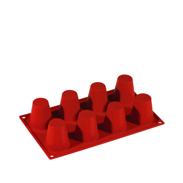 Moule à pâtisserie en silicone, cône, 8 pcs - Pavoni