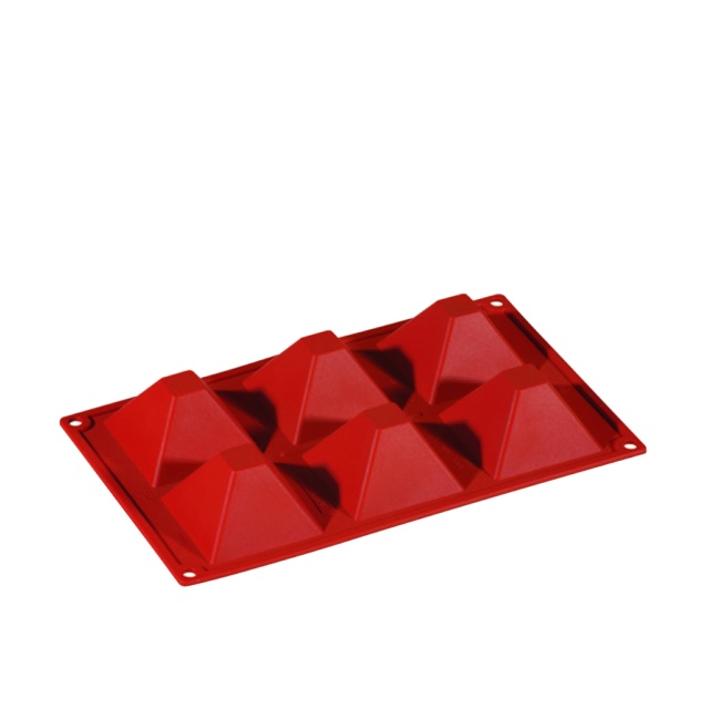 Moule à pâtisserie en silicone, pyramide, 6 pcs - Pavoni