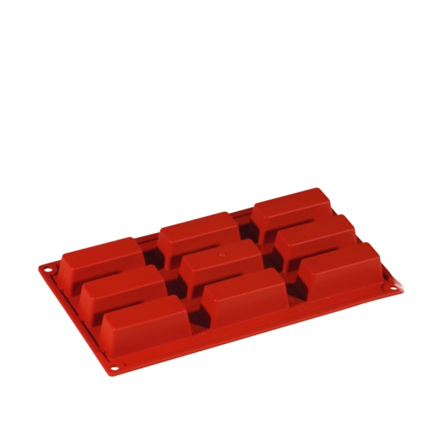 Moule à pâtisserie en silicone, rectangle, 9 pcs - Pavoni