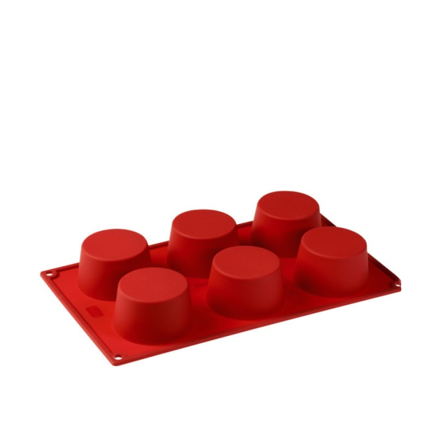 Moule à pâtisserie en silicone, cylindre, 6 pcs - Pavoni