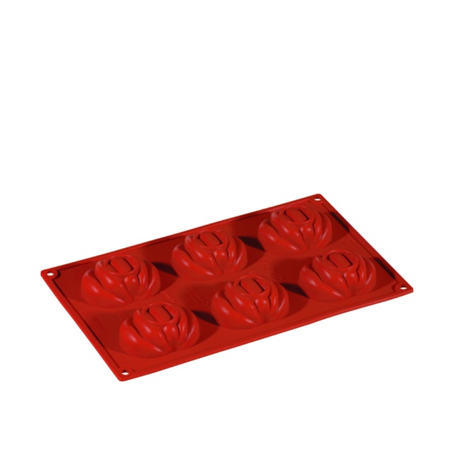 Moule à pâtisserie en silicone, citrouille, 6 pcs - Pavoni