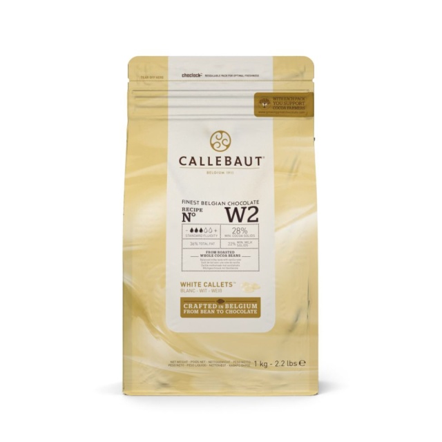 Couverture, chocolat blanc 28%, pastilles, 1 kg - Callebaut