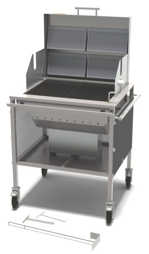 Barbecue à charbon, inox - Mälarögrillen