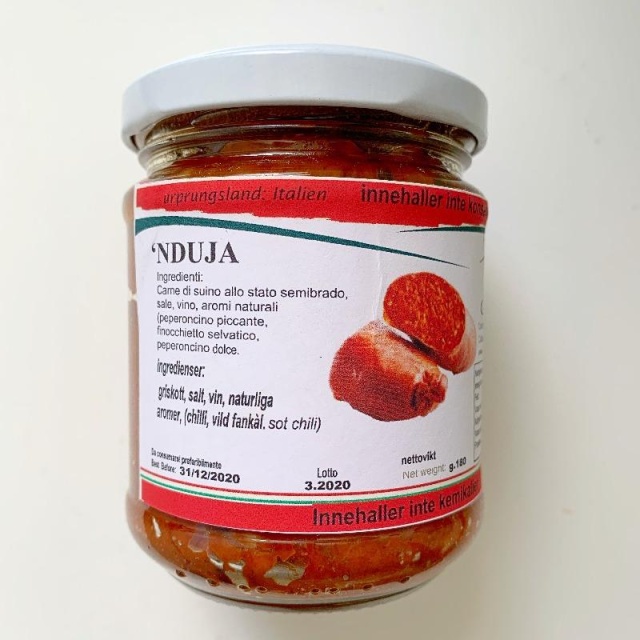 Nduja de porcs fermiers, 180gr - Fattoria de Lillas