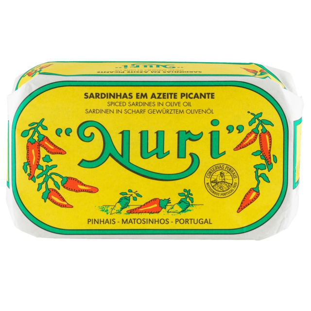 Sardines à l'huile d'olive, assaisonnées, 125g - Nuri