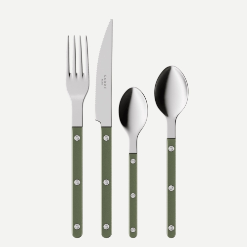 Set de couverts, 24 pièces, Bistrot Pearly, Dark green - Sabre Paris