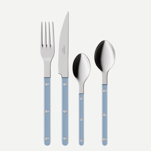 Set de couverts, 24 pièces, Bistrot Pearly, Light blue - Sabre Paris