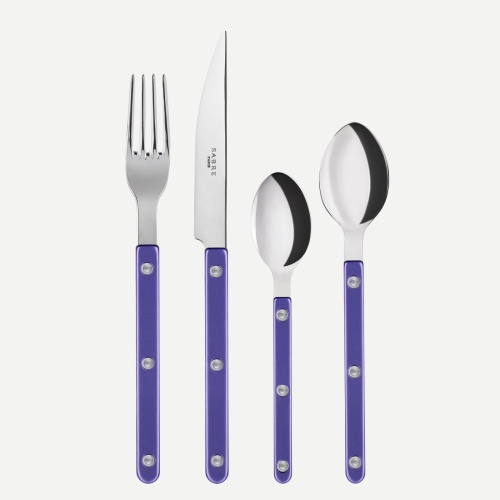 Set de couverts, 24 pièces, Bistrot Pearly, Purple - Sabre Paris