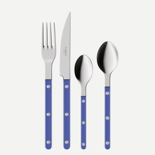 Set de couverts, 4 pièces, Bistrot Pearly, Lapis blue - Sabre Paris