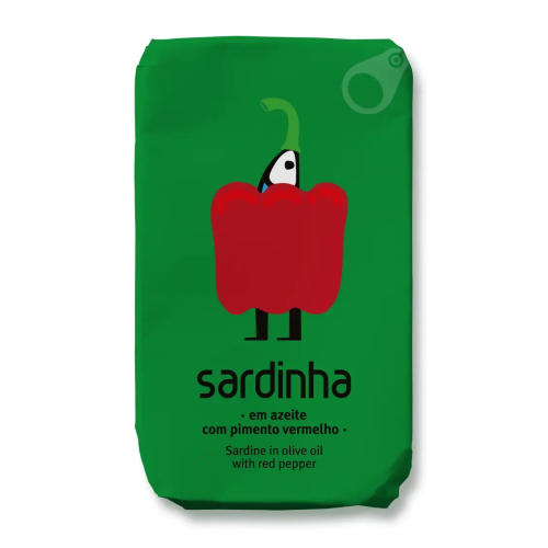 Sardines à l'Huile d'Olive Biologique, Paprika Biologique, 120 g - Sardinha