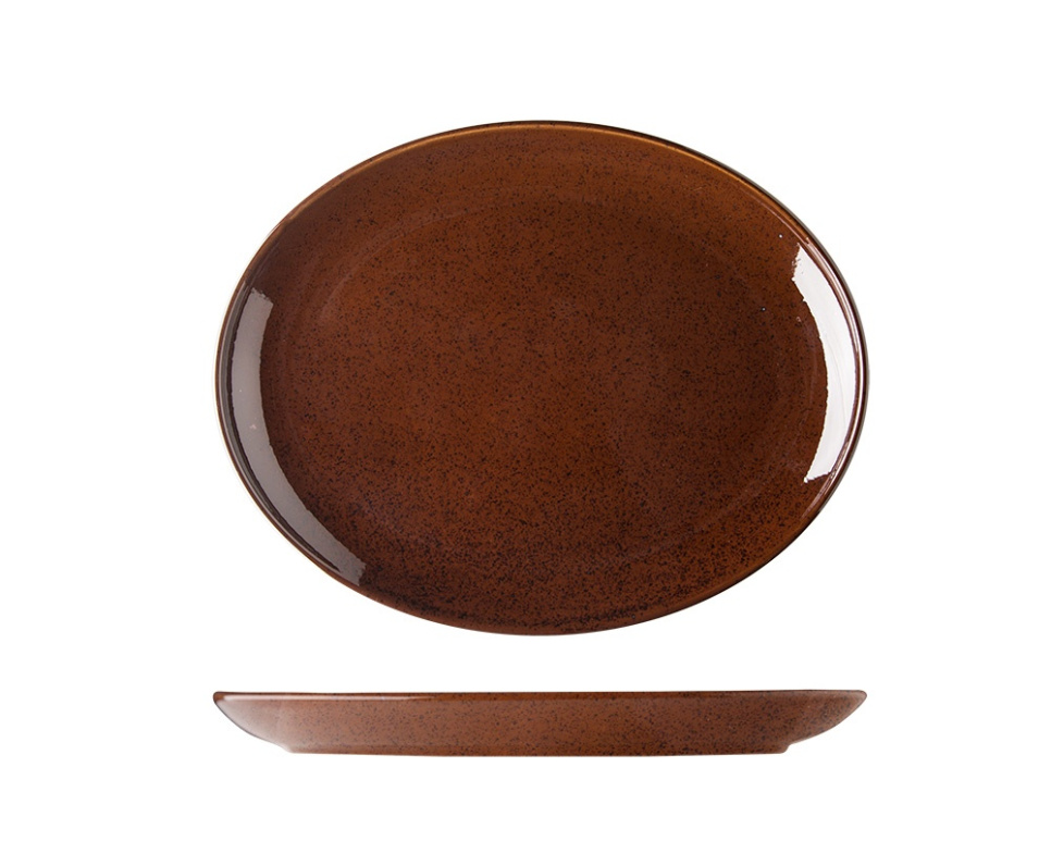 Assiette ovale, 28 cm, Lifestyle Cacao - Lilien dans le groupe Arts de la table / Assiettes, Bols et Plats / Assiettes l\'adresse The Kitchen Lab (1069-20437)