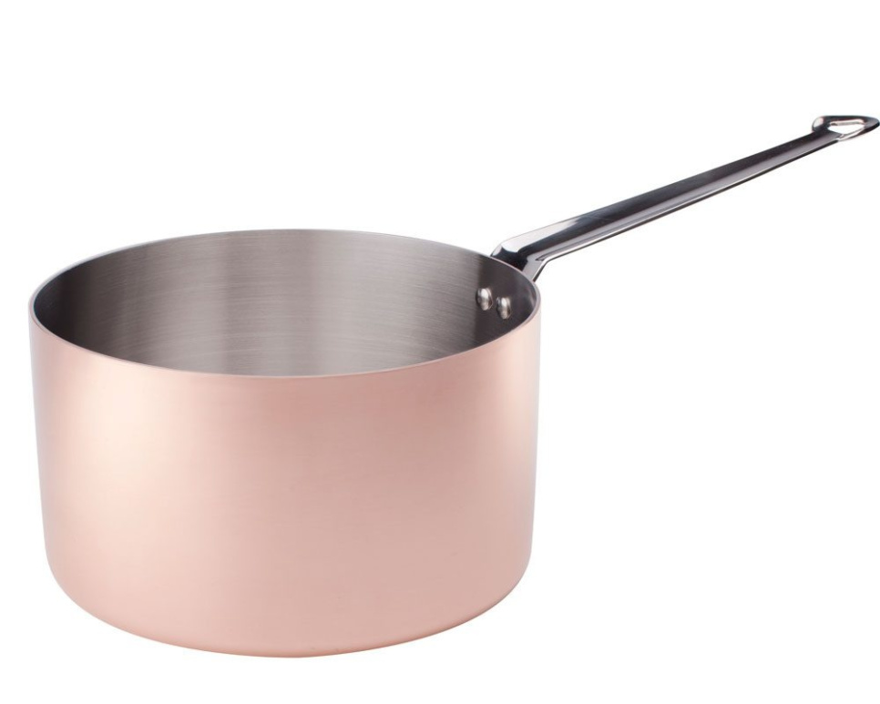 Casserole en cuivre avec fond à induction et intérieur en inox, 20cm - Agnelli dans le groupe Cuisine / Casseroles et poêles / Poêles l\'adresse The Kitchen Lab (1069-26446)