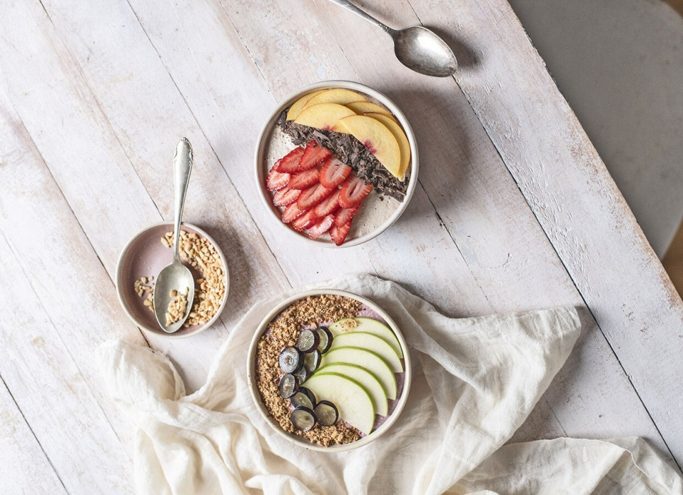 Assiette creuse 18 cm, Pot rose - Bonna